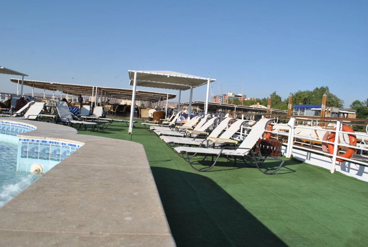Sun deck of the MS TiYi Nile Cruise Nile cruise